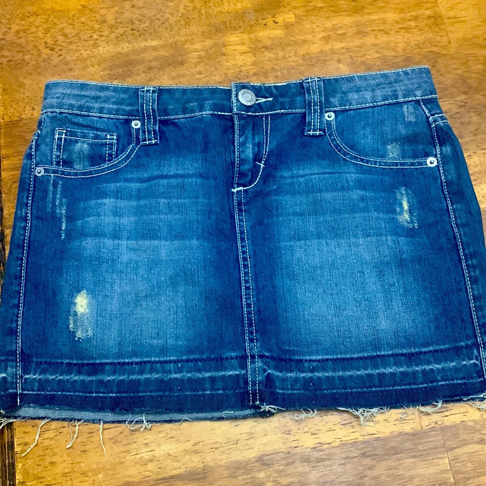 Jean mini skirt